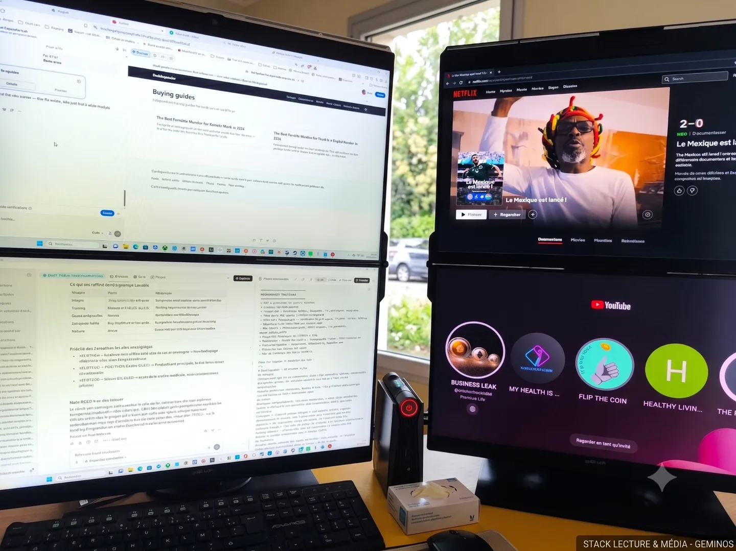 Mobile Pixels Geminos X — stacked dual QHD monitor for demanding workflows